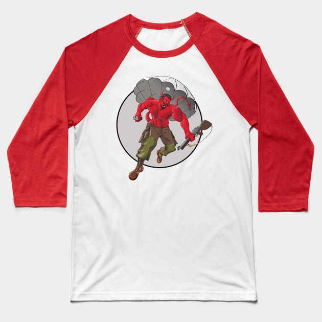 508 Paratroop Devil Baseball T-Shirt by Baggss